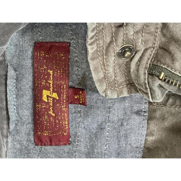 7 for All Mankind Utility Style Women's Jacket with Button and Zip Closure Small - Picture 5 of 10